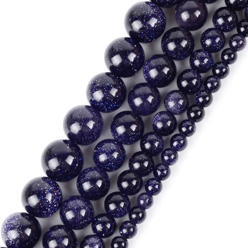 A++ Natürlicher goldener Sandstein und blauer Sandstein und grüner Sandstein, lose Perlen für Schmuckherstellung, Armband, Großhandel, DIY-Zubehör