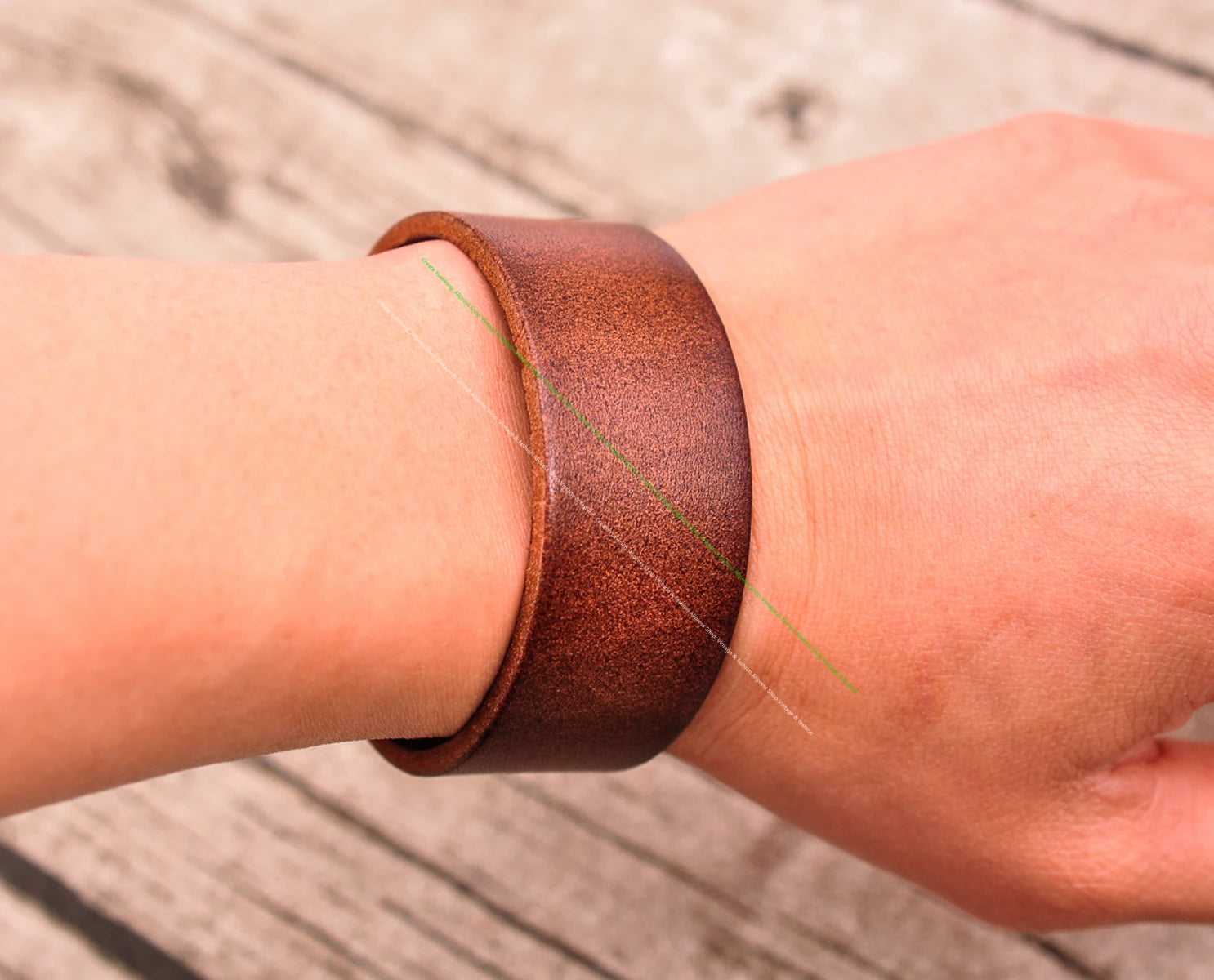 2,5 cm Bandbreite G601 Dunkelbraun Simply Stylish Single Wrap Echtleder Armband Armband Herren