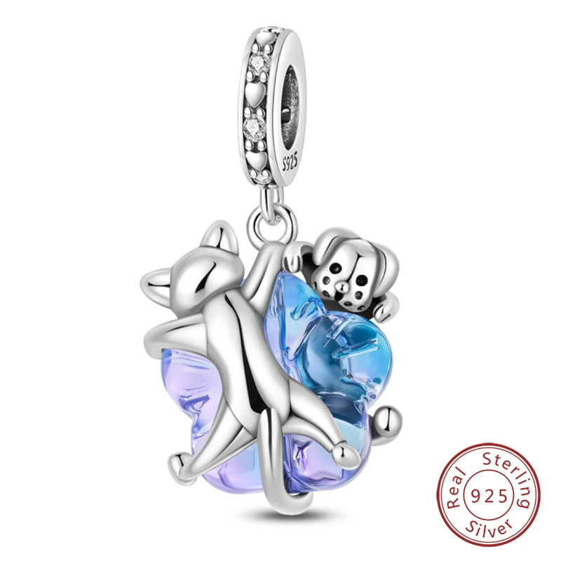 Winter-Charm, Original-Charm-Anhänger aus 925er-Sterlingsilber, Schneeflocke, Schneemann, Pinguin, für Frauen, feiner DIY-Geburtstagsschmuck, Geschenke