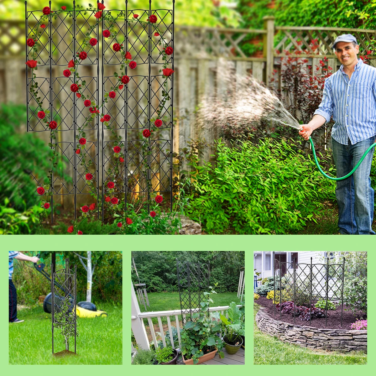 Garten pflanze Gitter rahmen robuste Pflanzen unterstützung Pfähle im Freien multifunktion ale DIY Garten gitter für Kletter pflanzen dekorativ