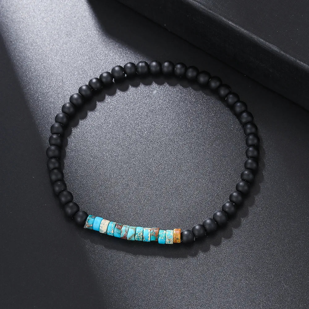 1PC Pulseras Hombre Vintage Tribal Holz Perlen Mann Armbänder Pulseiras Masculina Lava Stein Perlen Männliche Armbänder Homme