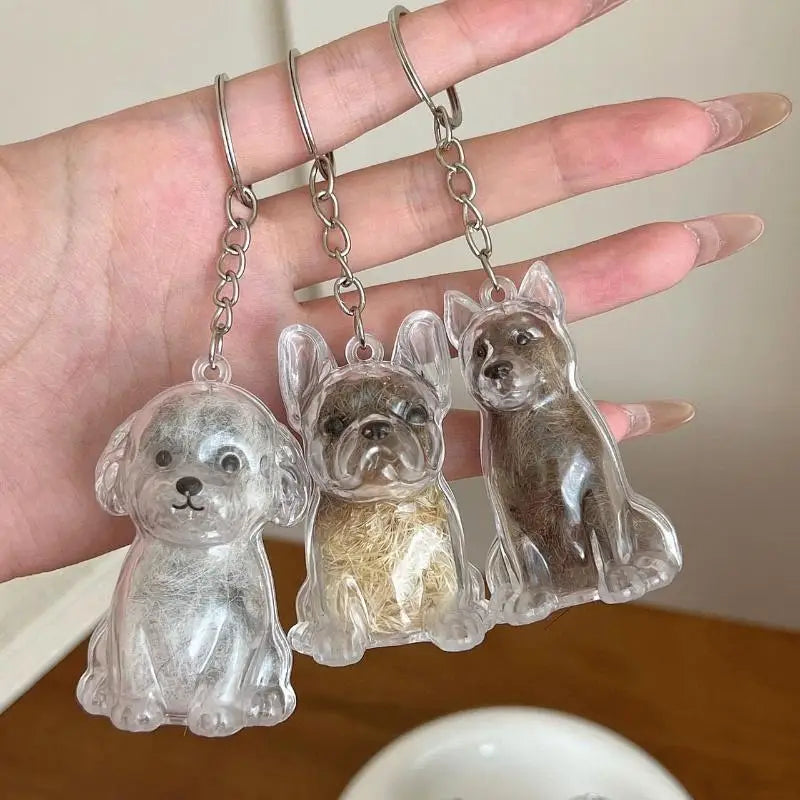 Diy-Taschenanhänger, handgefertigter Tierhaar-Gedenk-Schlüsselanhänger, Andenken-Anhänger für Hundefell – personalisiertes Haustierverlust-Geschenk für Hundeliebhaber