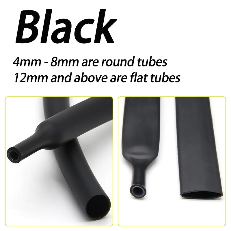 Wärmeschrumpfschlauch mit Kleber im Verhältnis 4:1, Durchmesser 4 mm – 52 mm, doppelwandige, mit Klebstoff ausgekleidete Polyolefin-Ummantelung für die Reparatur von Draht- und Kabelummantelungen