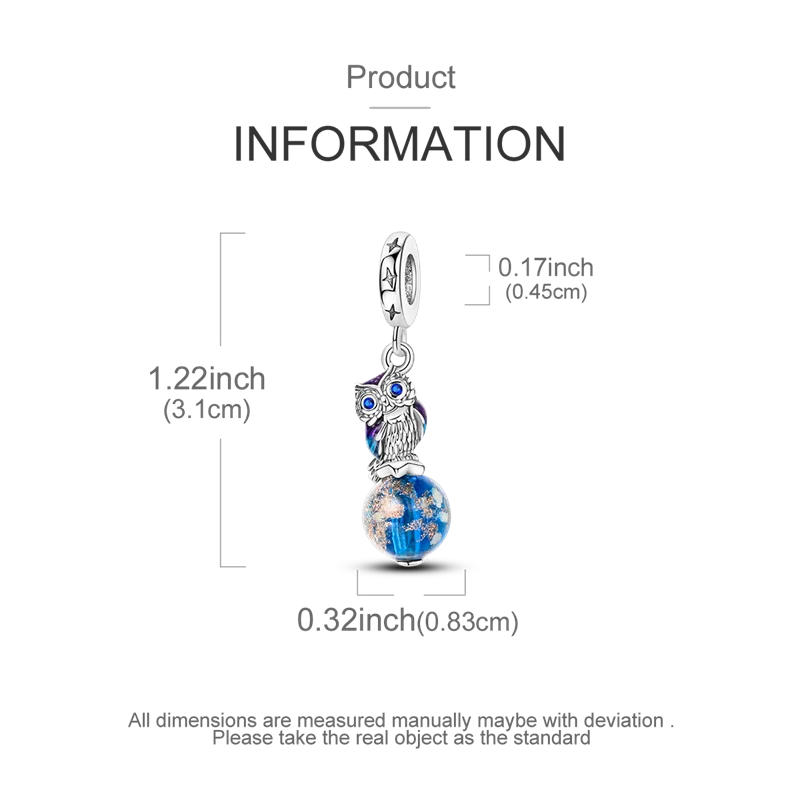 Charm-Anhänger aus Silber 925, blaue Serie, passend für Armbänder, Charms, DIY, originelle Mode-Anhänger für Schmuckherstellung