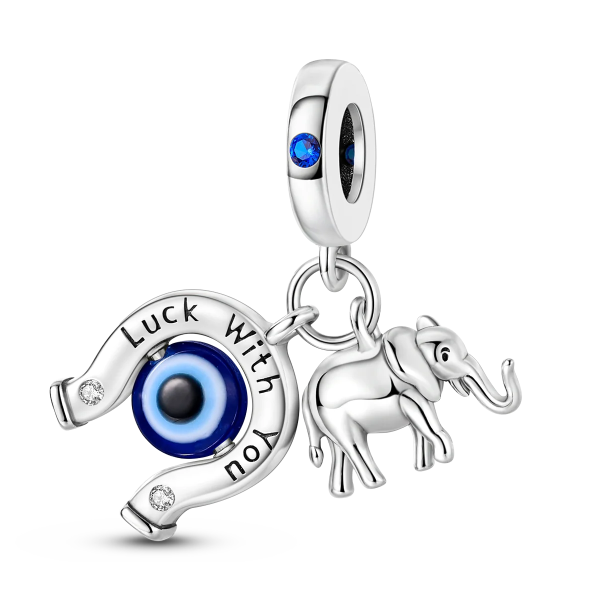 Charm-Anhänger aus Silber 925, blaue Serie, passend für Armbänder, Charms, DIY, originelle Mode-Anhänger für Schmuckherstellung
