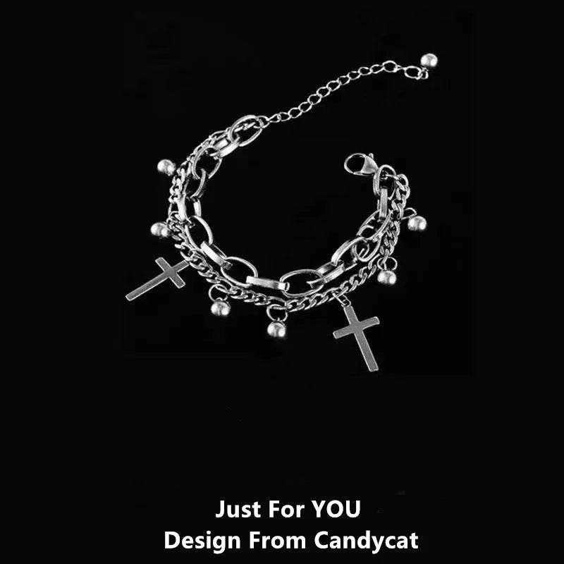 Harajuku Süße Mädchen Stern Charms Armbänder Nette Punk Coole Pentagramm Armreifen Armband für Frauen Party Club Koreanische Mode Schmuck