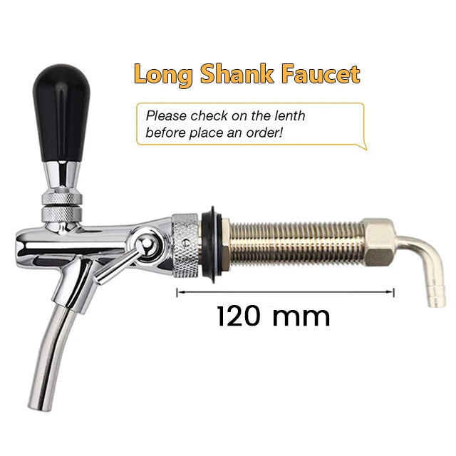 Hause Brauen Bier Wasserhahn, 100mm/120mm Lange Schaft Einstellbare Fassbier Wasserhahn Wasserhahn Kegerator Wasserhahn Spender bar Wein Werkzeuge, Großhandel