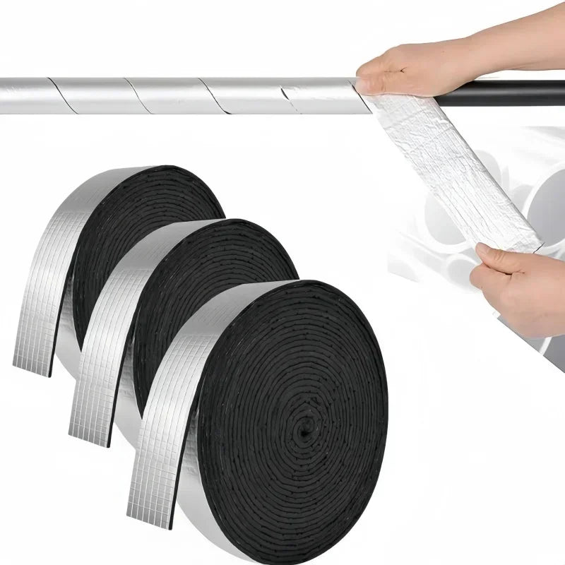 10M Foliertes Fiberglas Rohr Isolierung Wrap Band Selbstklebende Wasser Rohr Wrap Isolierung Hülse Für Outdoor Indoor Rohr Hülse