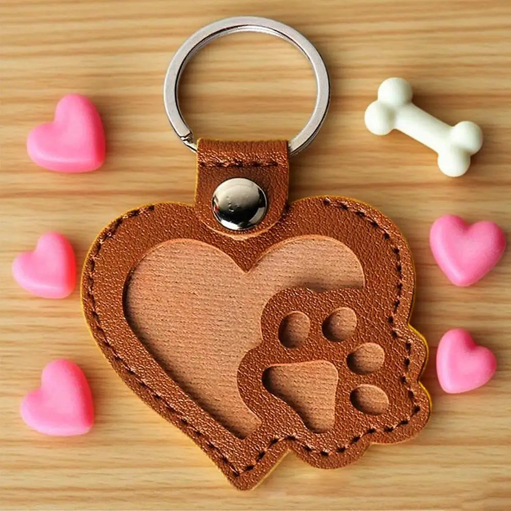 Pet Cat Dog Hair Storage Pendant Memorial Keychain Cat Paw Heart Cat And Dog Fur Keepsake Collecting Storage Bag