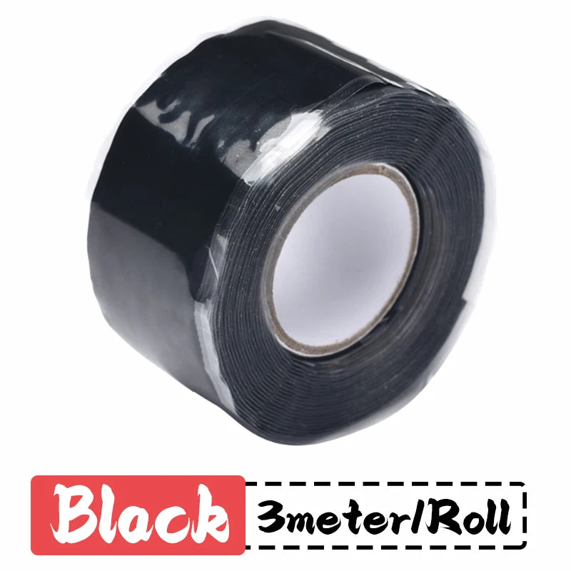 Selbstklebendes Silikonband, wasserdicht, zur Reparatur von Lecks, für Elektro- und Sanitärinstallationen, Isolierband, für Kfz-Kabel, Rohre, Schläuche, Klebeband