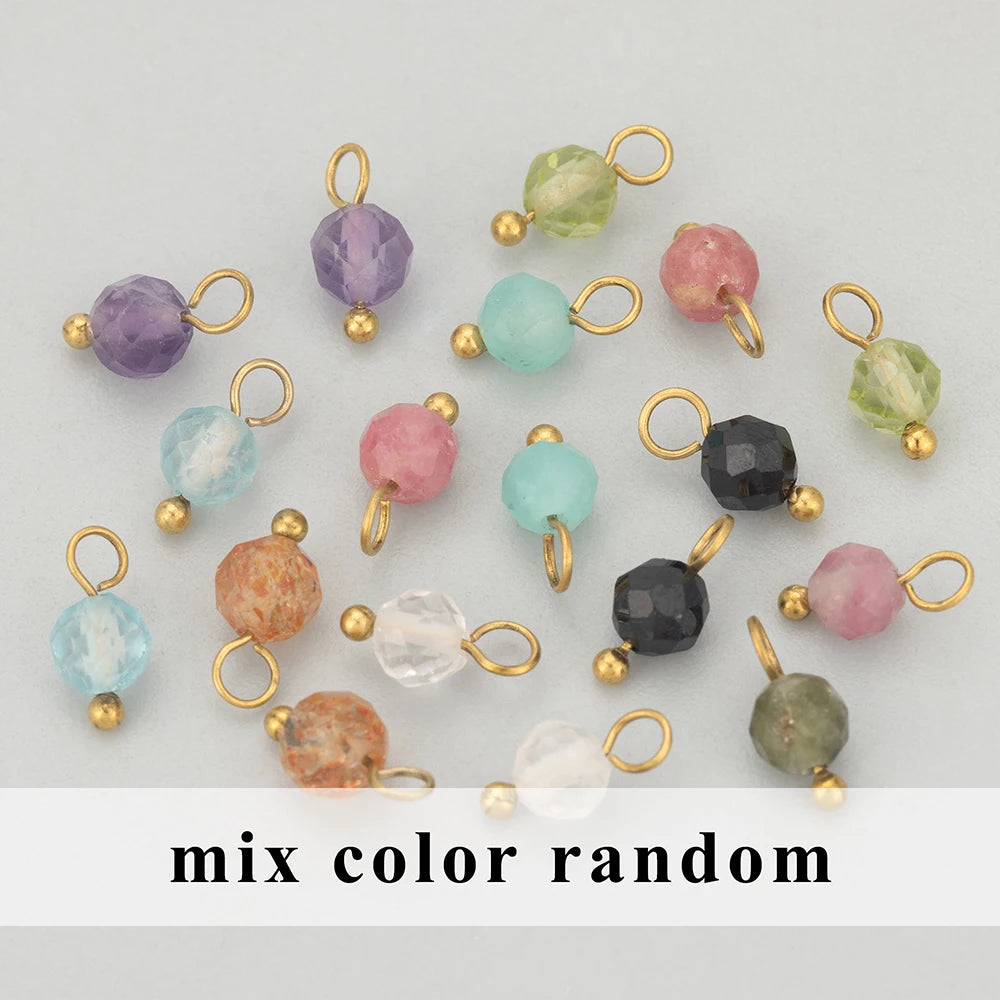 GUFEATHER, 20 Stück/Los, MH25, Schmuckzubehör, Edelstahl, Naturstein, Charms, handgefertigt, DIY-Anhänger, Schmuckherstellung