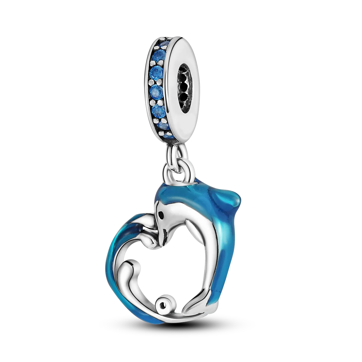 Charm-Anhänger aus Silber 925, blaue Serie, passend für Armbänder, Charms, DIY, originelle Mode-Anhänger für Schmuckherstellung