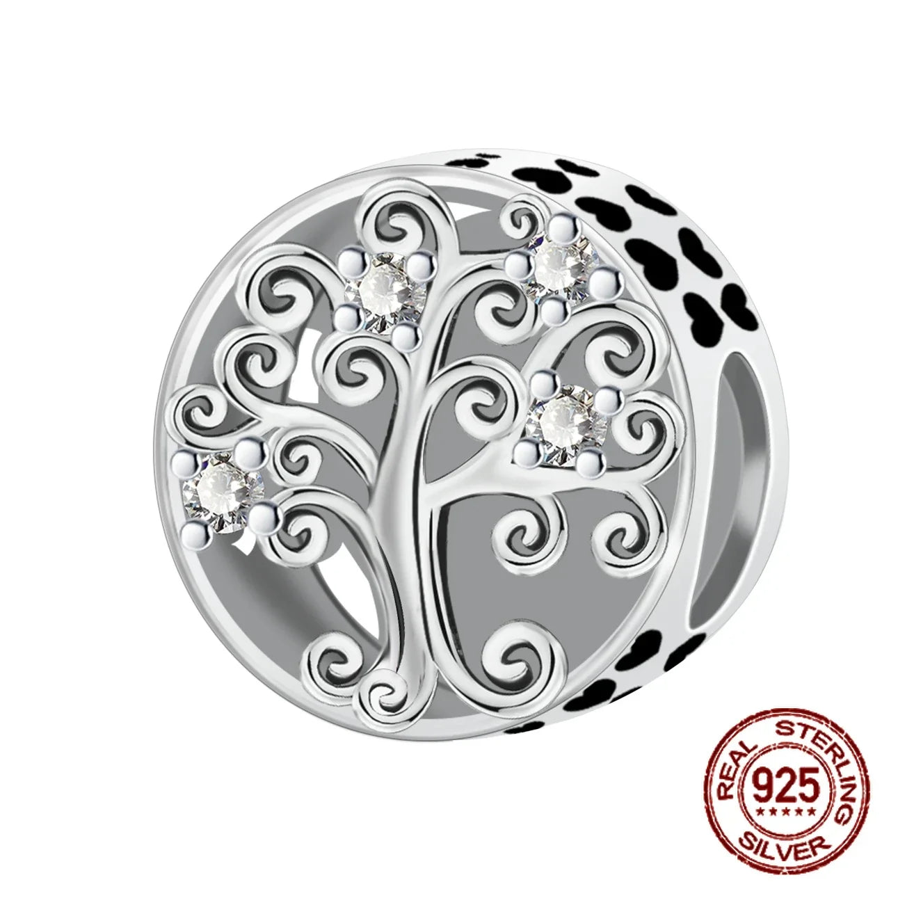 925 Sterling Silber Baum Blume Liebe für immer Familie Bead Pandent Charm Fit 4 MM Loch Durchmesser Armband DIY Bead Frau schmuck Geschenk