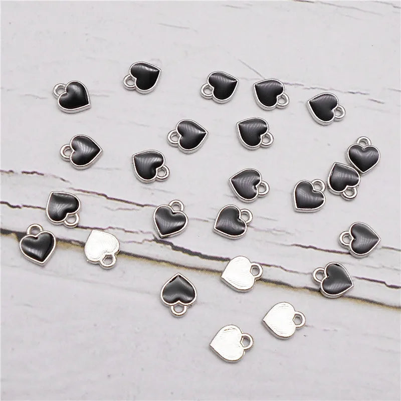 20 Teile/paket Kleine Winzige Emaille Herz Charms Gemischte Farben Legierung Anhänger Für Schmuck Halskette Armband Ohrringe Zubehör Handwerk