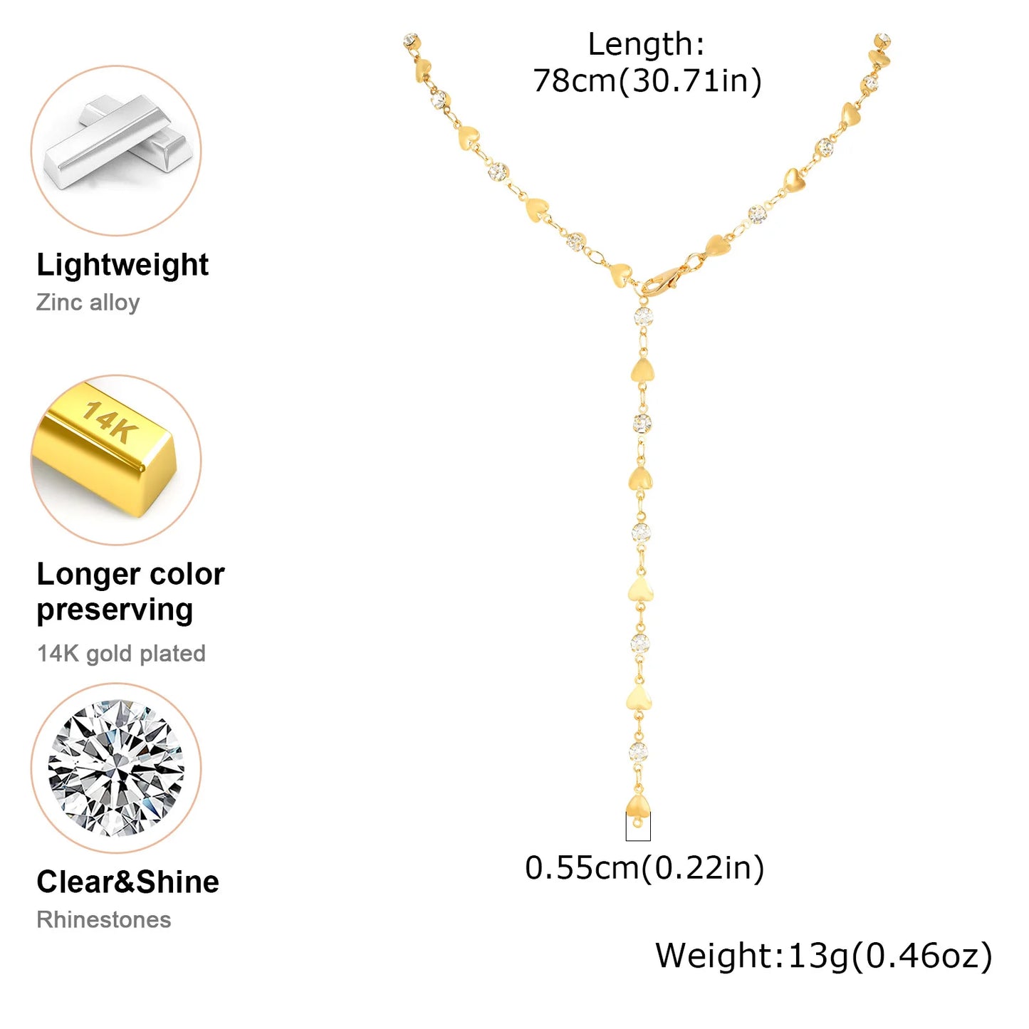 Lange Y-förmige Halskette, mehrfarbige Steinperlenkette Y2K-Halskette für Frauen, handgefertigter Boho-Sommerschmuck
