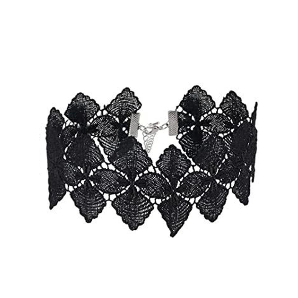 Neo-Gothic Punk Schwarz Sexy Spitze Halskette Für Frauen Mode Retro Schlüsselbein Kette Halloween Kragen Halsband Steampunk Geschenke