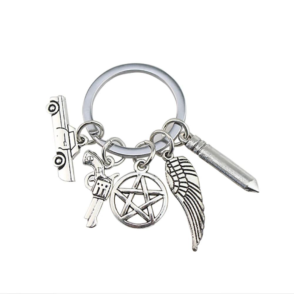 Supernatural Dean Leder Seil Kupferfarben Anhänger Kette Halskette für Frauen Männer Winchester Jensen Ackles Amulett Vintage Schmuck Goth