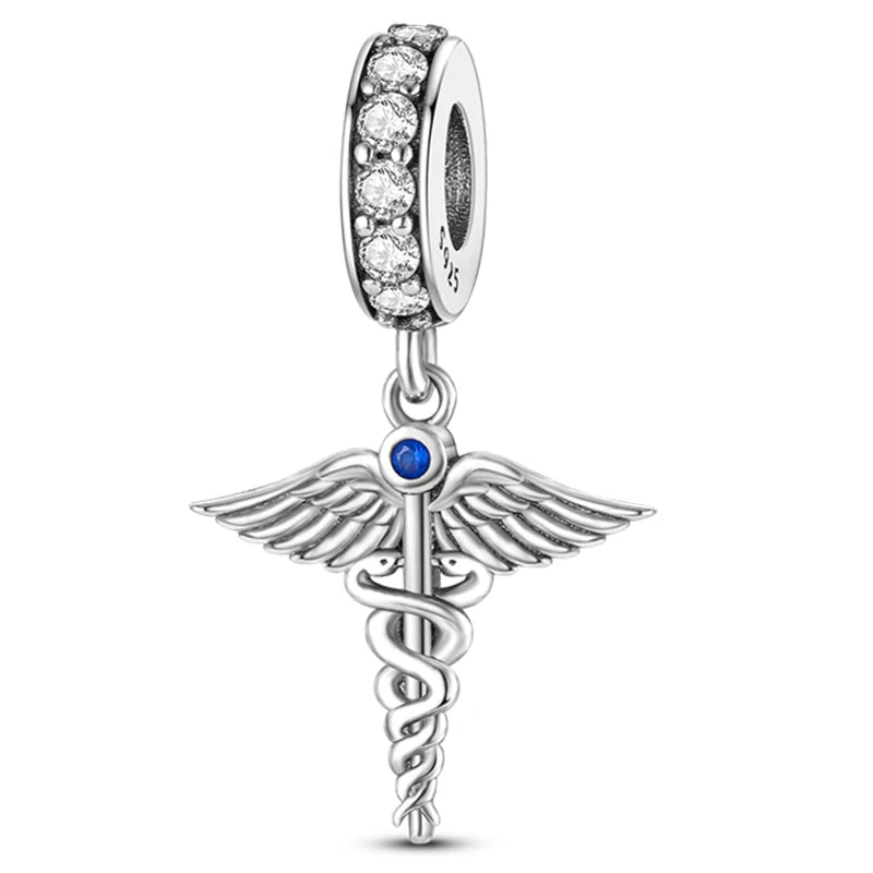 Heißer Verkauf Charms Perlen 925 Sterling Silber Farbe Bogen Kreuz Lebensbaum Perlen Fit DIY Original Armreif Charme Anhänger Schmuck