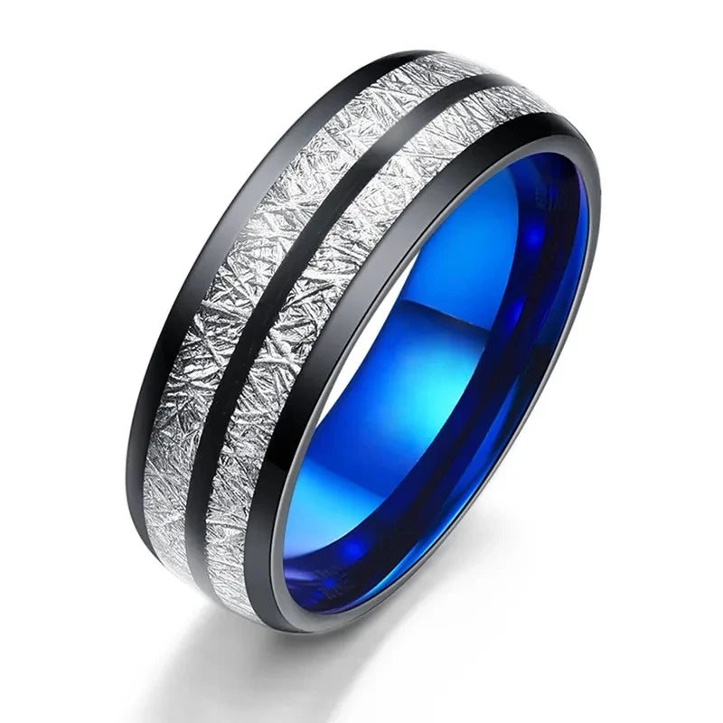 2025 Vintage Punk Große Dunkelblaue Stein Ringe für Männer Schmuck Zubehör Hochzeit Schmuck Vintage Zirkon Finger Ringe