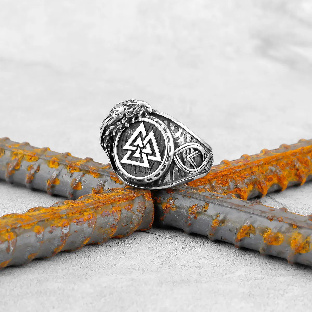Vintage Edelstahl Wikinger Amulett Ring Nordischer Kompass Runen Männer und Frauen Ringe Teenager Multi Style Schmuck Freund Geschenk