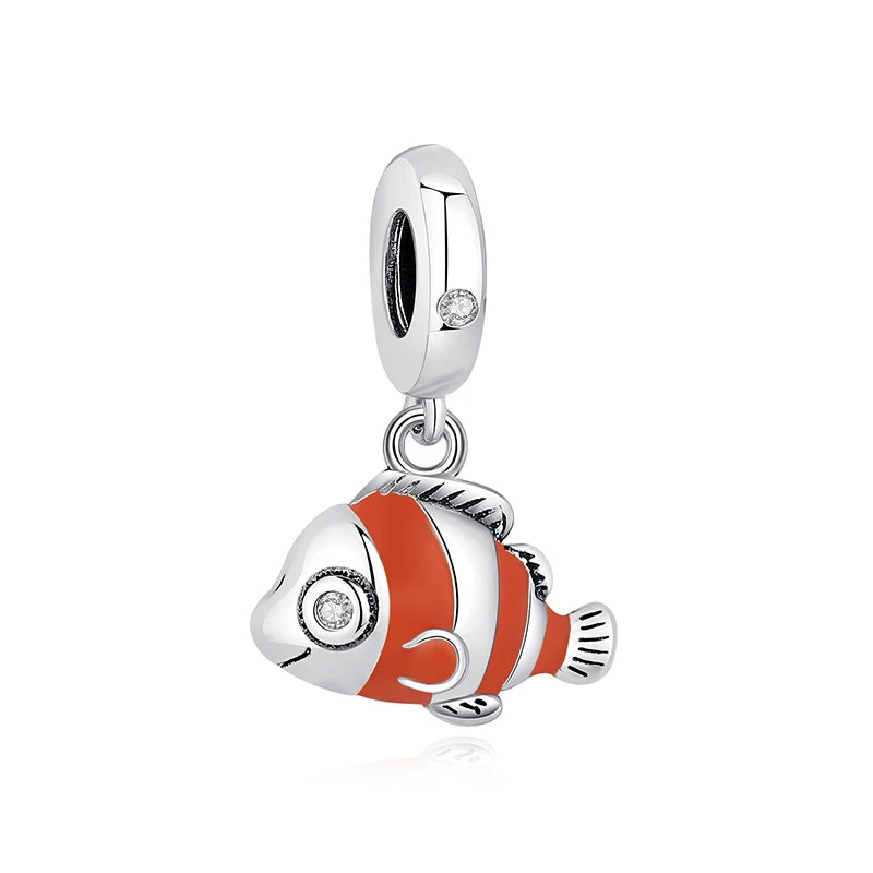 Original 925 Sterling Silber Charms Meeresschildkröte Anhänger Kristall Perlen Fit Marke Armbänder Halsketten Diy Schmuck Für Frauen