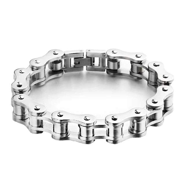 Retro Schwere Bürste Edelstahl Motorrad Kette Armband 11/13 MM Breite Herren Frauen Bike Biker Armbänder Hip-Hop Schmuck 19-23 cm