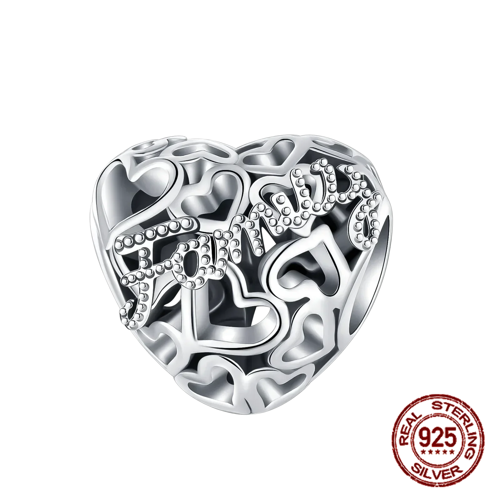 925 Sterling Silber Baum Blume Liebe für immer Familie Bead Pandent Charm Fit 4 MM Loch Durchmesser Armband DIY Bead Frau schmuck Geschenk