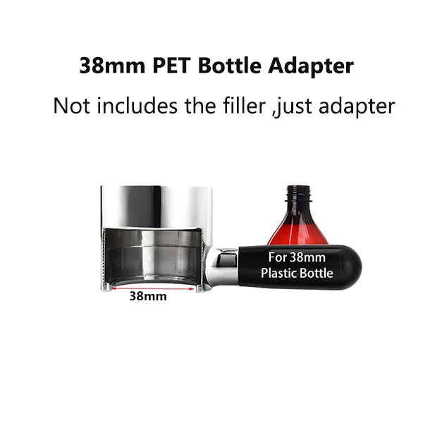 Bierglas-Flaschenfüller-Adapter, entschäumender Bierhahn-Adapter für 28-mm-PET-Flasche, 38-mm-PET-Flasche, Einreichung von Swing-Top-Flaschen