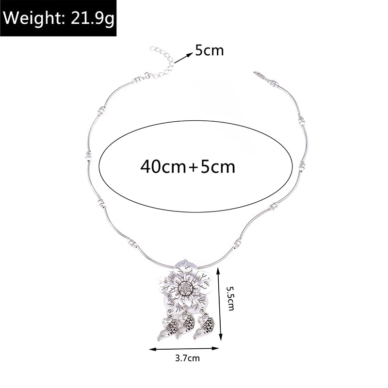 Ethnische Antike Silber Farbe Mond Choker Halsketten für Frauen Boho Türkis Halskette Mädchen Partei Schmuck Geschenke