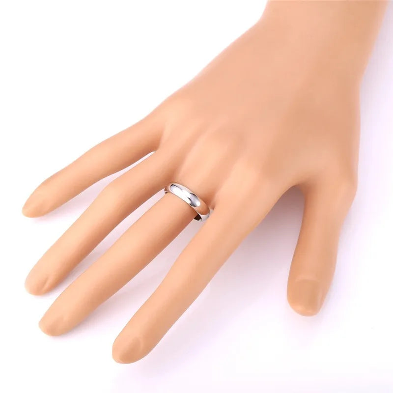 ChainsPro 5mm Einfache Plain Flache Ringe für Mann Frau Hochzeit Marke Klassische Retro Vintage Stil Unisex Täglichen Schmuck QC24