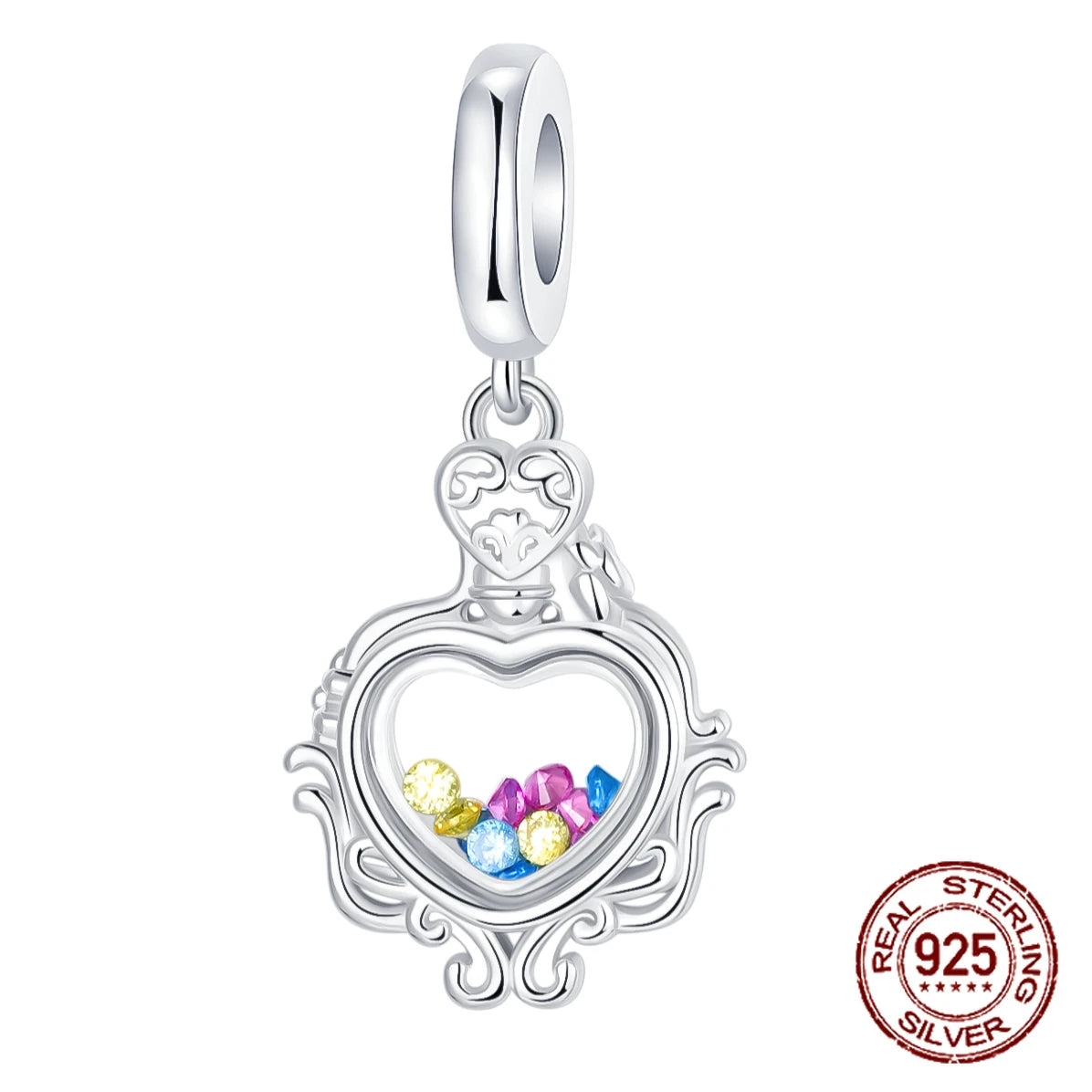 925 Sterling Silber Baum Blume Liebe für immer Familie Bead Pandent Charm Fit 4 MM Loch Durchmesser Armband DIY Bead Frau schmuck Geschenk