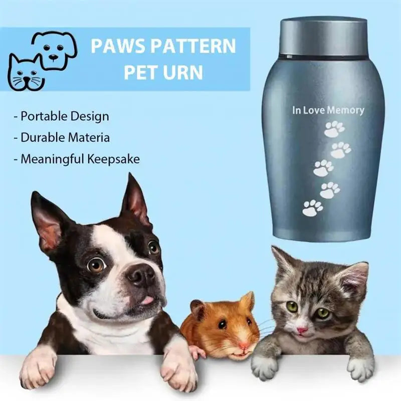 Neue mehrfarbige Edelstahl-Hundeurnen für Hunde, Katzen, Vögel, Maus, Feuerbestattung, Asche, versiegelte Beerdigung für Hunde, Haustier-Souvenir-Glas