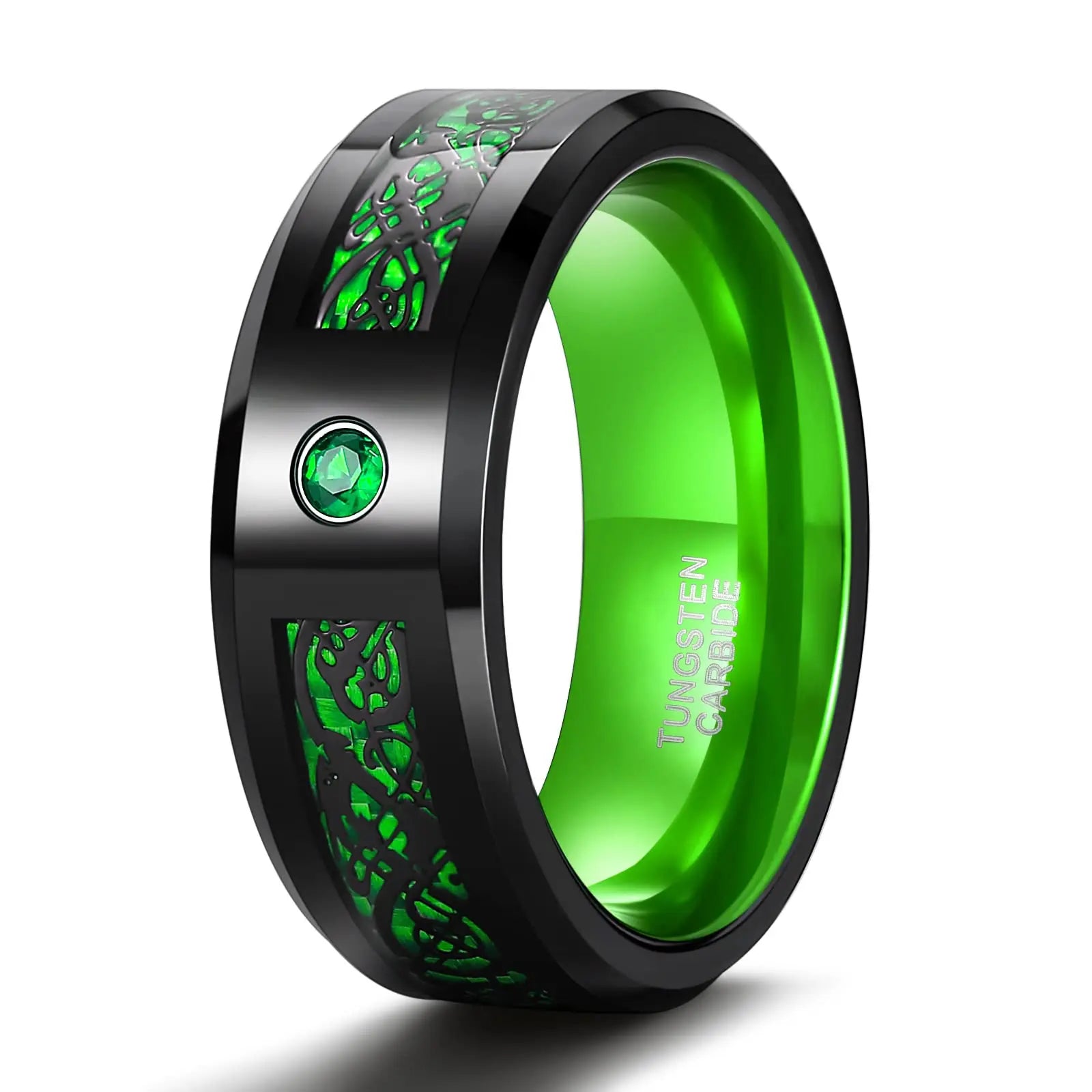 Moderne 8mm Schwarz Titan stahl Ringe für Männer Frauen Nut Facetten Edelstahl Männer Ring Hochzeit Band schmuck Großhandel