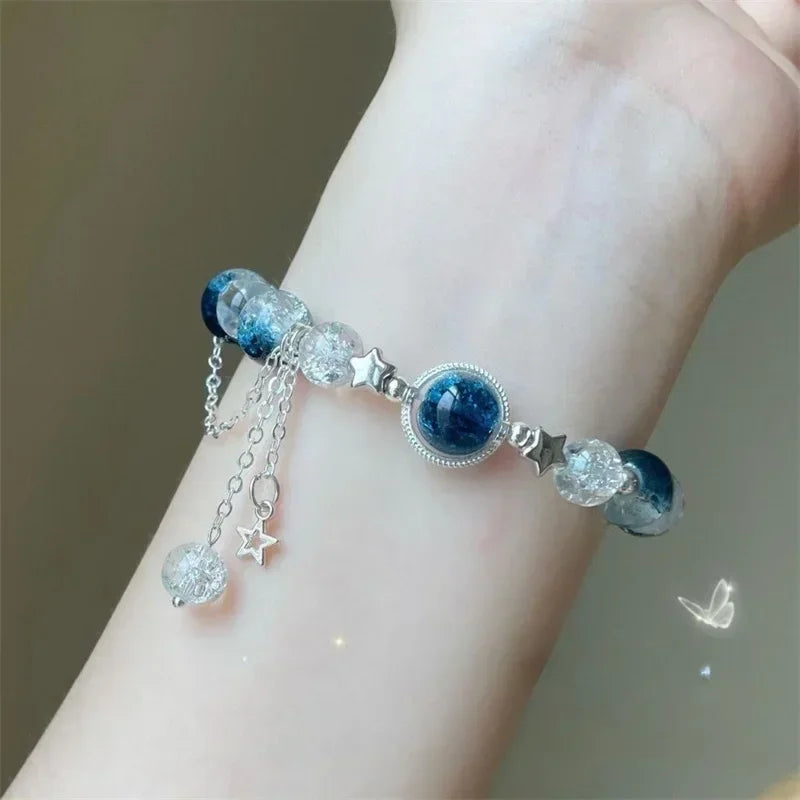 Goth Harajuku süße Y2k handgemachte ästhetische Space Star Charm Perlen Armband für Frauen Mädchen Vintage Grunge 2000er Jahre Zubehör