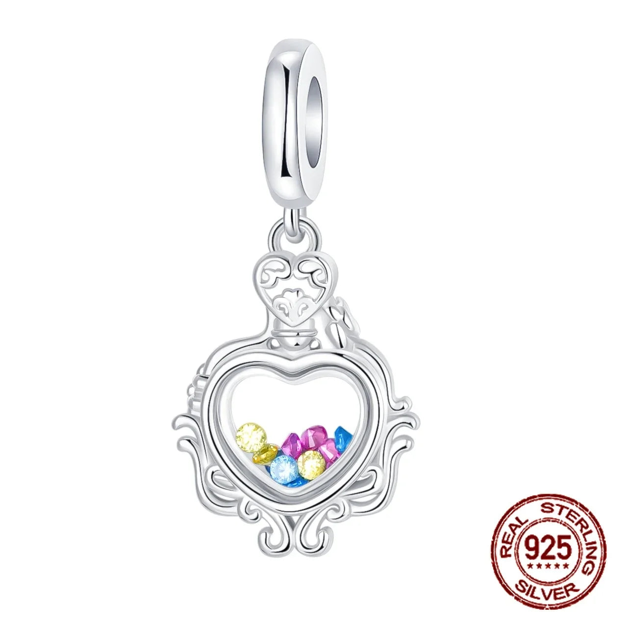 925 Sterling Silber Baum Blume Liebe für immer Familie Bead Pandent Charm Fit 4 MM Loch Durchmesser Armband DIY Bead Frau schmuck Geschenk