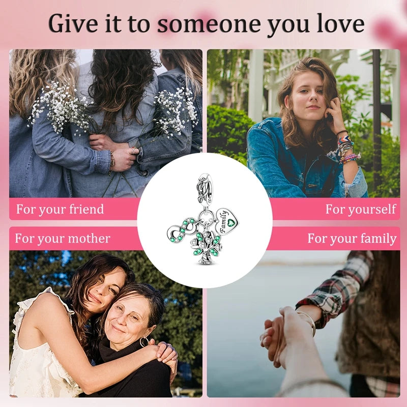 Neu im 925er-Sterlingsilber, grüne Charms, Perlen, Frosch, Kleeblatt, Schildkröte, Anhänger, Schmuck, passend für Original-925-Armbänder für Frauen, DIY-Geschenk