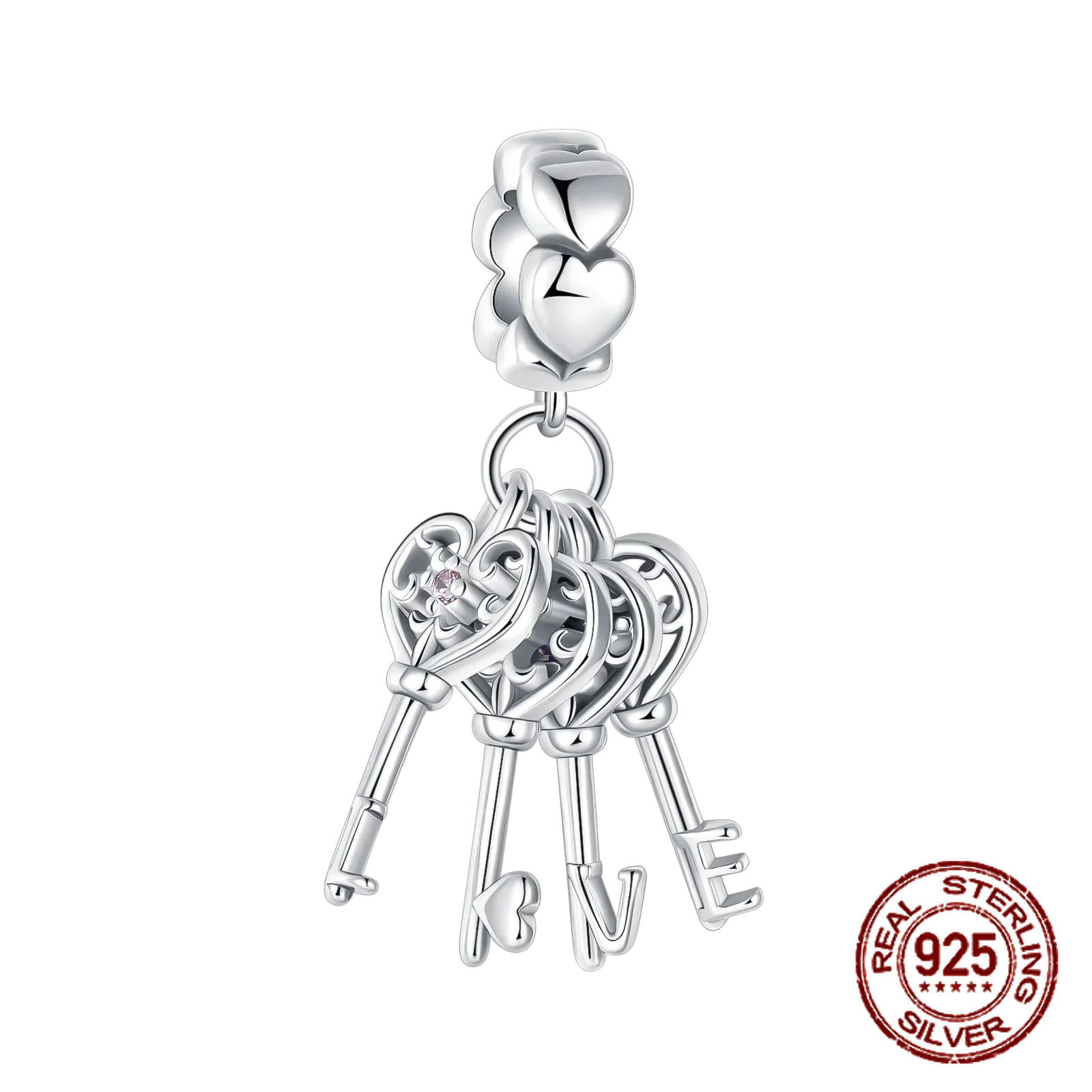 925 Sterling Silber Baum Blume Liebe für immer Familie Bead Pandent Charm Fit 4 MM Loch Durchmesser Armband DIY Bead Frau schmuck Geschenk
