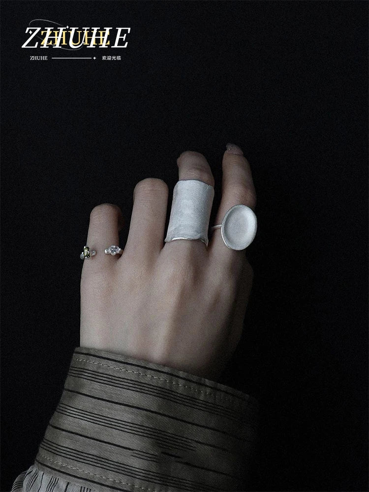 2024 Neuer Texturring im Retro-Stil für Herren und Damen, Schmuck, Party-Geschenk