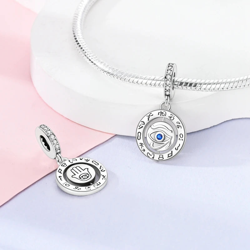 Heiße Verkäufe 925 Sterling Silber Charms Perlen Teufel Auge Fatimas Hand Kreuz Perlen Fit Original Armband Frauen DIY schmuck Geschenke