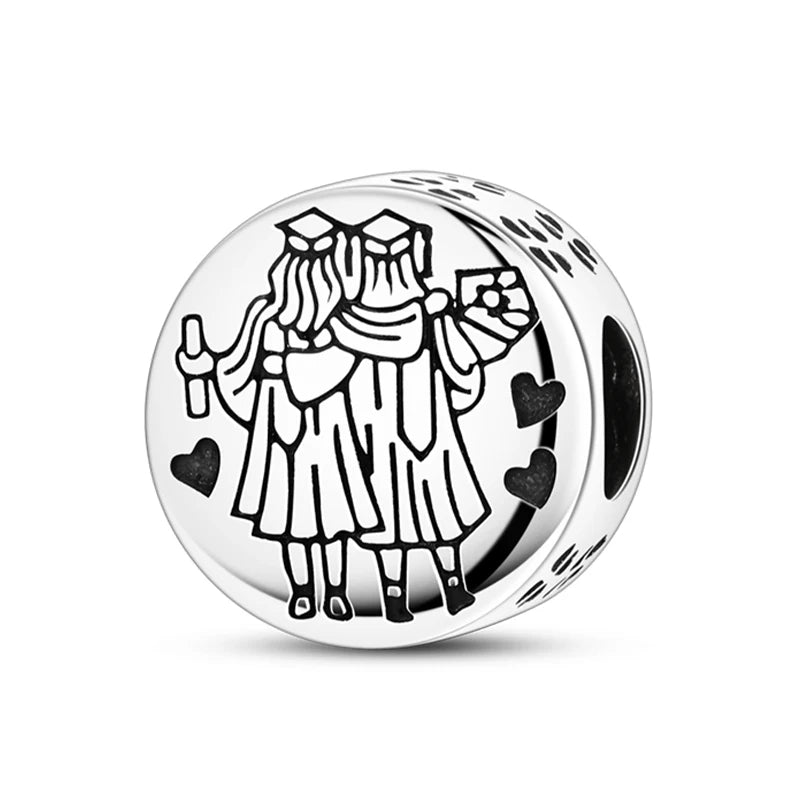 Heißer Verkauf Charms Perlen 925 Sterling Silber Farbe Bogen Kreuz Lebensbaum Perlen Fit DIY Original Armreif Charme Anhänger Schmuck