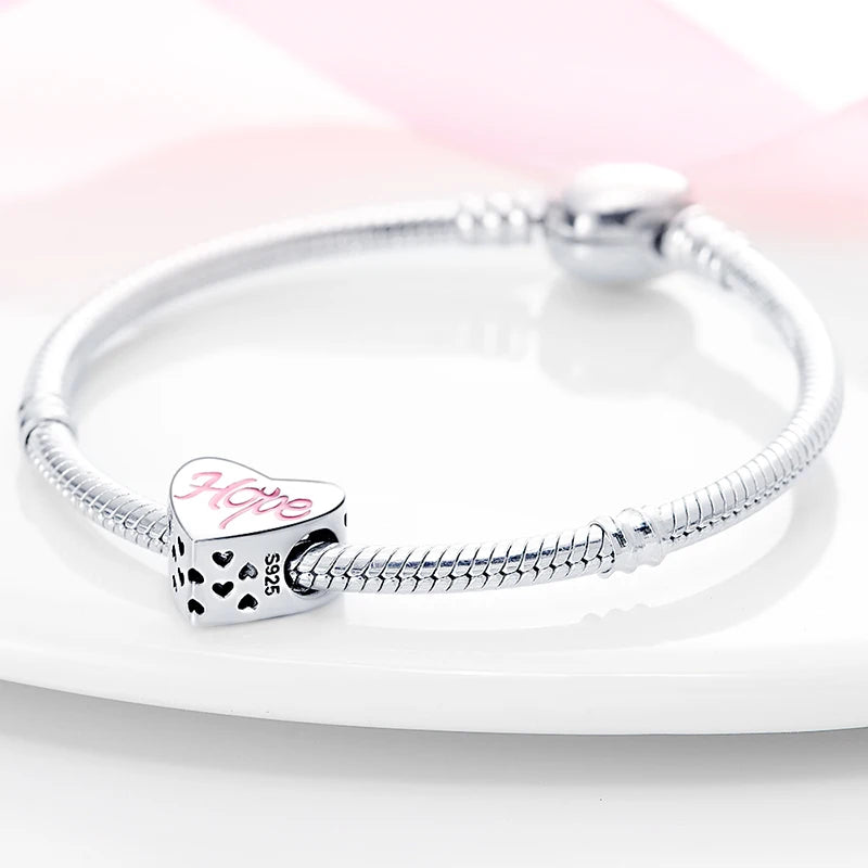 Charms aus 925er-Sterlingsilber, romantische Herz-Serie, Perlen, passend für Qikaola 925 Original-Armbänder, DIY-Schmuck zum Muttertag, Geschenke