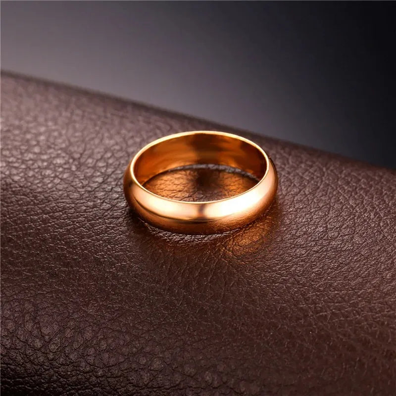 ChainsPro 5mm Einfache Plain Flache Ringe für Mann Frau Hochzeit Marke Klassische Retro Vintage Stil Unisex Täglichen Schmuck QC24