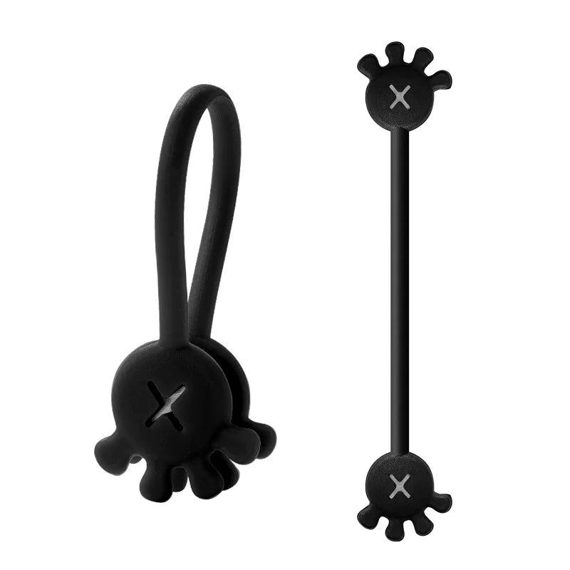 Wiederverwendbare magnetische Kabelbinder – Silikon-Kabel-Organizer-Clips für Drähte, Kopfhörer, Büro, Schreibtisch, Kühlschrank und Buchmarkierung