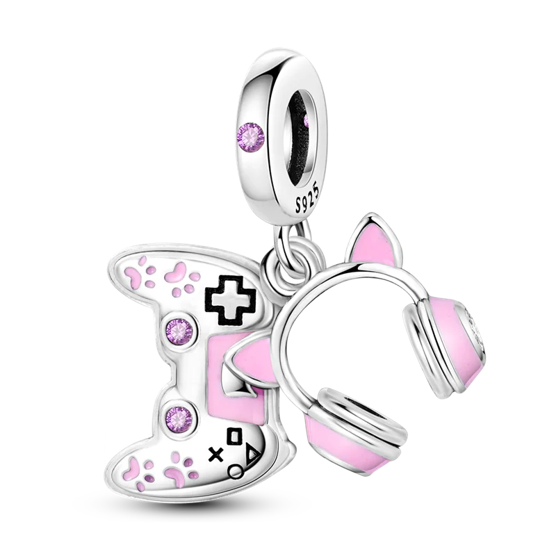 Echtes 925 Sterling Silber Buch Und Kaffeetasse Charms Fit Original Pand 3mm Armband Anhänger Perlen Frauen Edlen schmuck