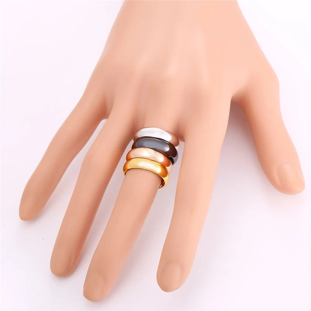 ChainsPro 5mm Einfache Plain Flache Ringe für Mann Frau Hochzeit Marke Klassische Retro Vintage Stil Unisex Täglichen Schmuck QC24