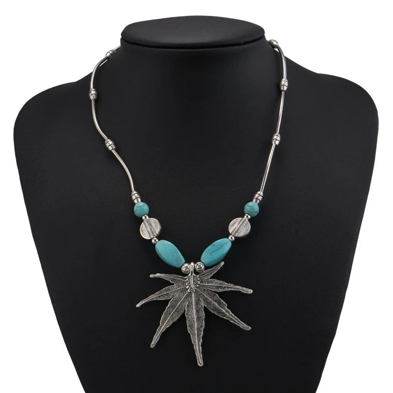 Ethnische Antike Silber Farbe Mond Choker Halsketten für Frauen Boho Türkis Halskette Mädchen Partei Schmuck Geschenke