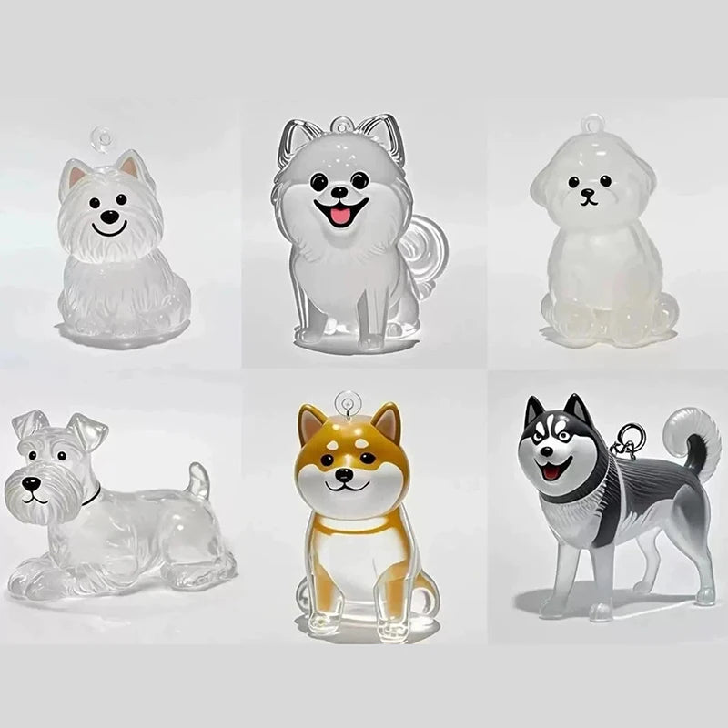 Klarer Welpenhaar-Gedenk-Andenken, Haustier-Hund, Fellbehälter, DIY-Anhänger, Schlüsselanhänger, Dekor, Haustierliebhaber, Heim-Display, Geschenke