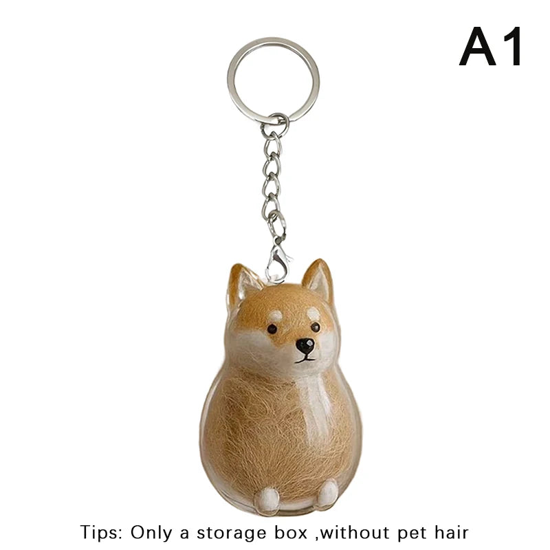 Klarer Welpenhaar-Gedenk-Andenken, Haustier-Hund, Fellbehälter, DIY-Anhänger, Schlüsselanhänger, Dekor, Haustierliebhaber, Heim-Display, Geschenke