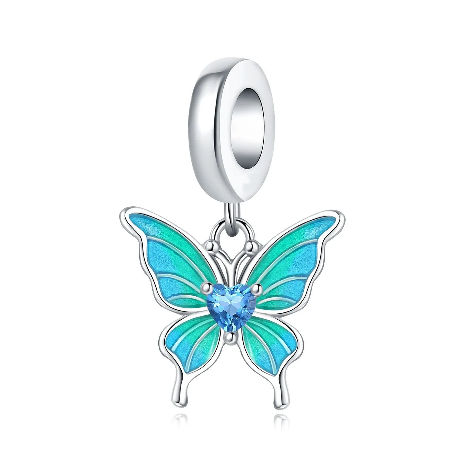 2025 Neu in Original 925 Sterling Silber Bunte Exquisite Schmetterling Serie Charm Fit Armband Halskette DIY Frauen Schmuck Geschenk