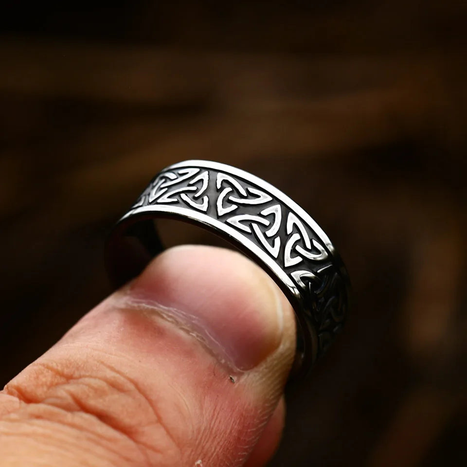 Mode Vintage Vikings Valknut Ring Für Männer Frauen Edelstahl Einfache Ringe Party Personalisierte Schmuck Geschenke Dropshipping